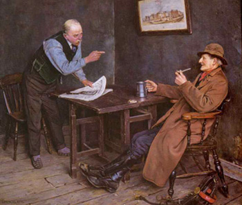 The Politcal Argument by Charles Spencelayh