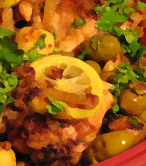 Chicken Tagine with Lemon and Olives