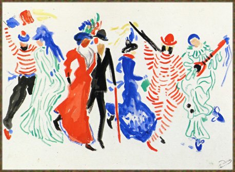 Figures from a Carnival by Andre Derain