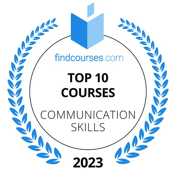 Badge: Findcourses Top 10 Communication Skills Courses for 2023