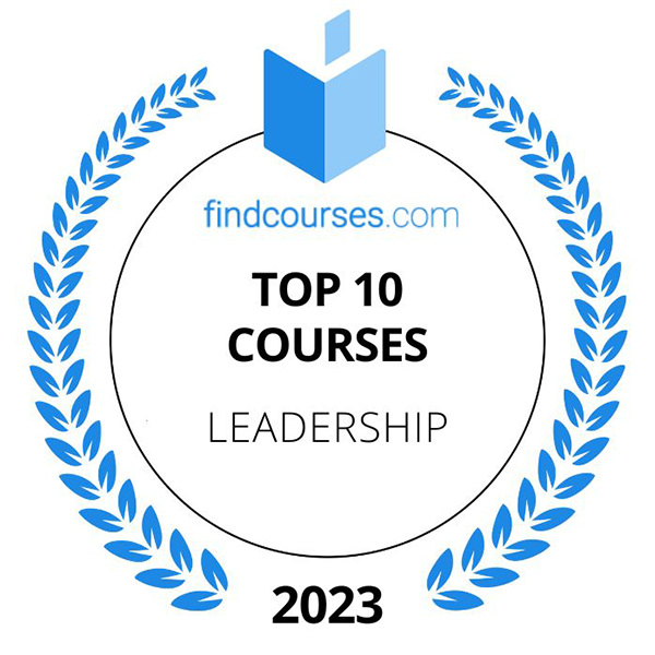 Badge: Findcourses Top 10 Leadership Courses for 2023