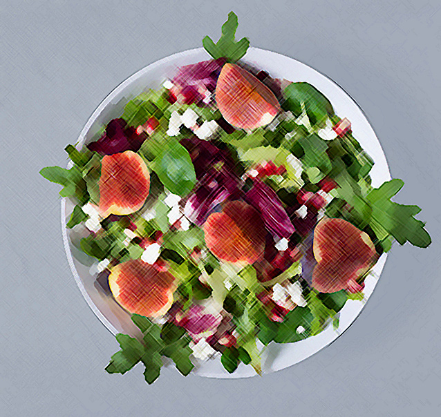 Image: Mixed Green Salad with Figs, etc.