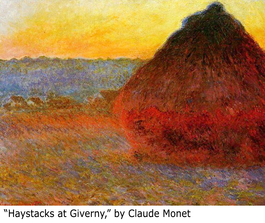 Image: Haystacks at Giverny by Claude Monet