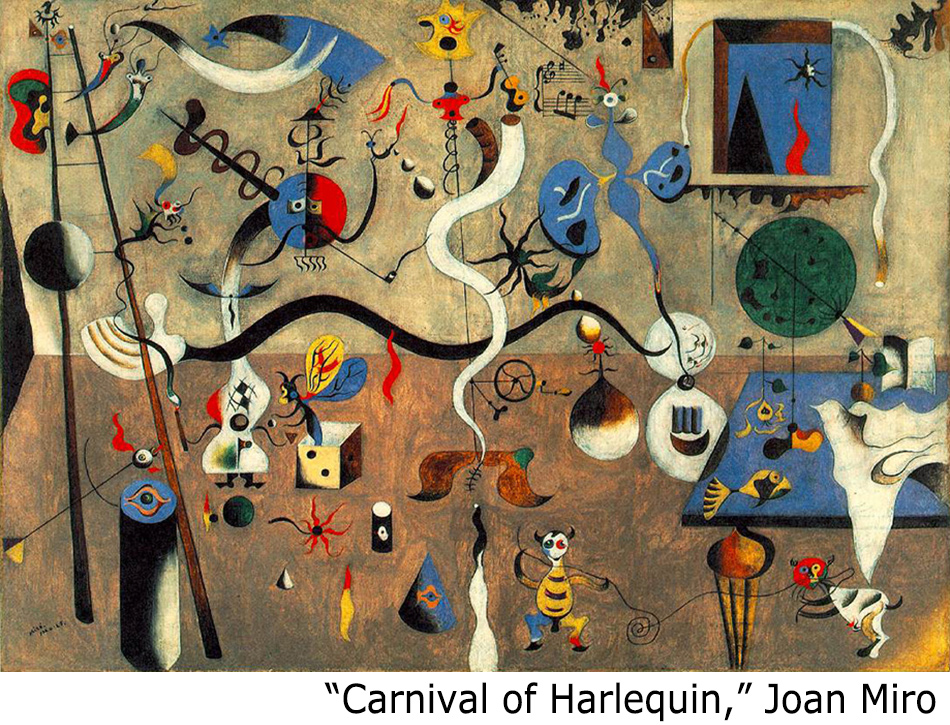 Painting: Carnival of Harlequin by Joan Miro